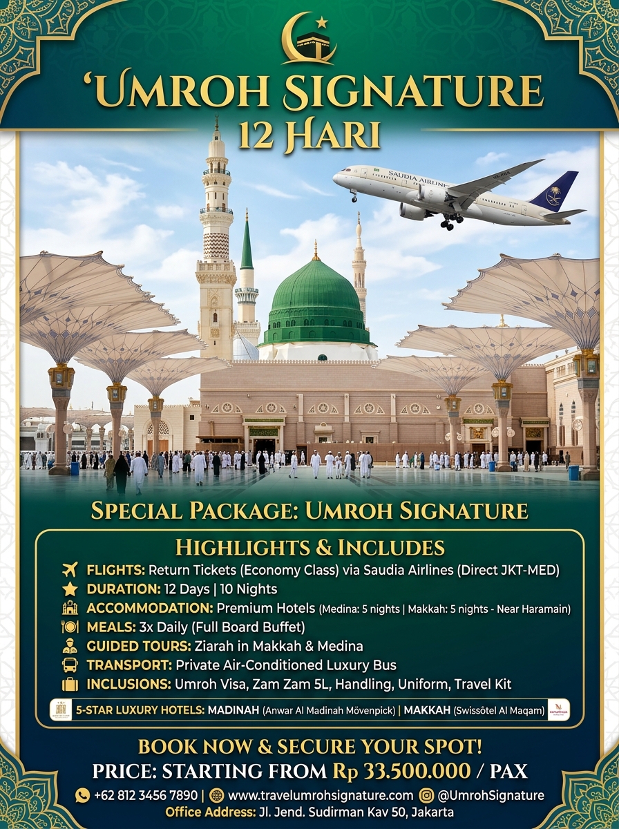 Umroh Signature Awal Musim 12 Hari